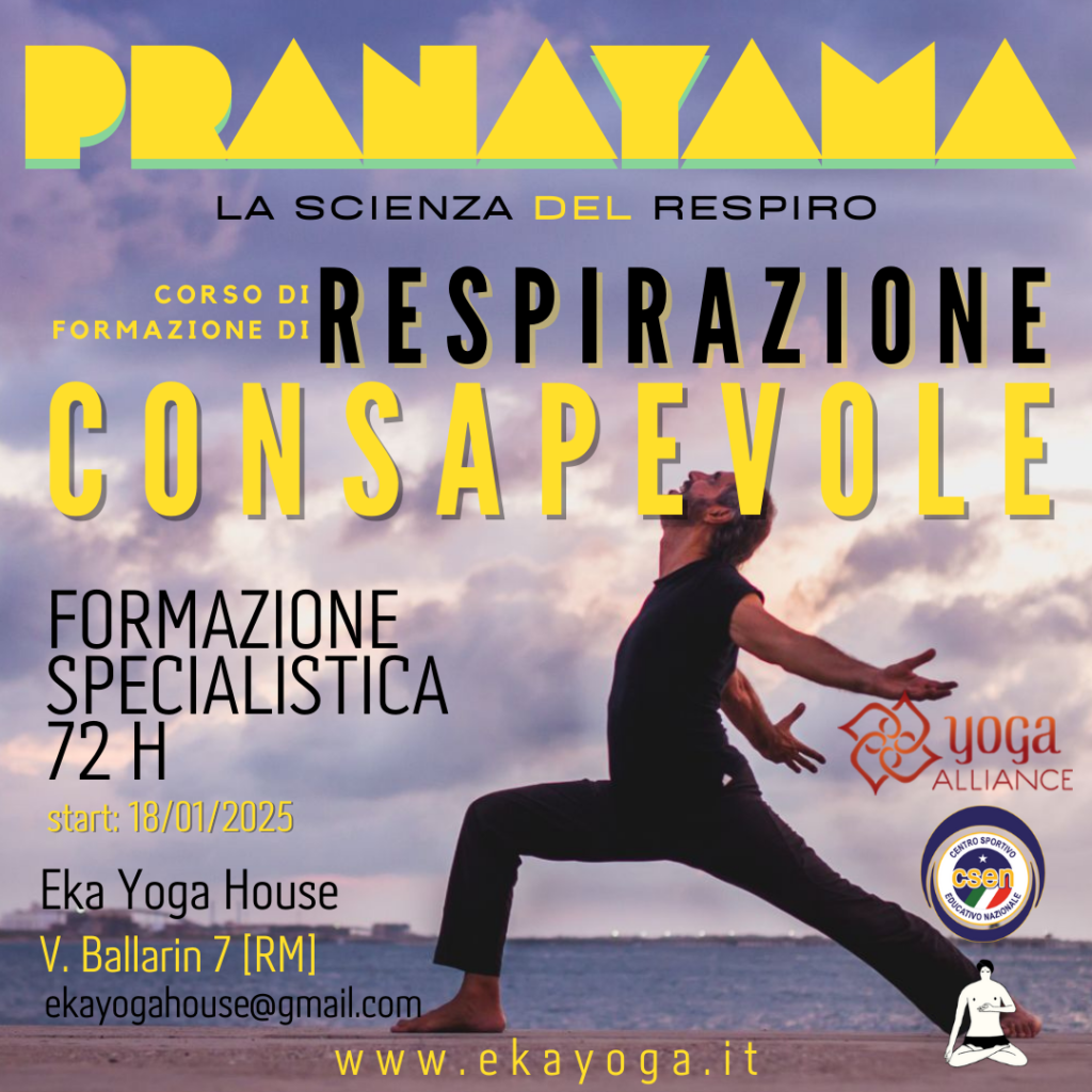 PRANAYAMA, corso di formazione di respirazione consapevole riconosciuto da Yoga Alliance